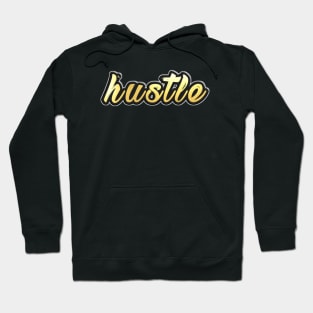 Shiny black and gold HUSTLE word design ver.2 Hoodie